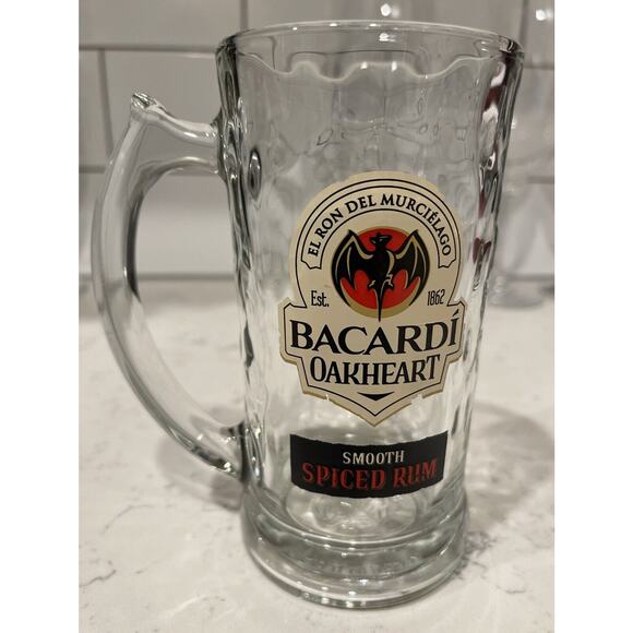 Bacardi Other - Bacardi Oakheart Smooth Spiced Rum Mug/ Glass 6" Mint Condition! Rare!